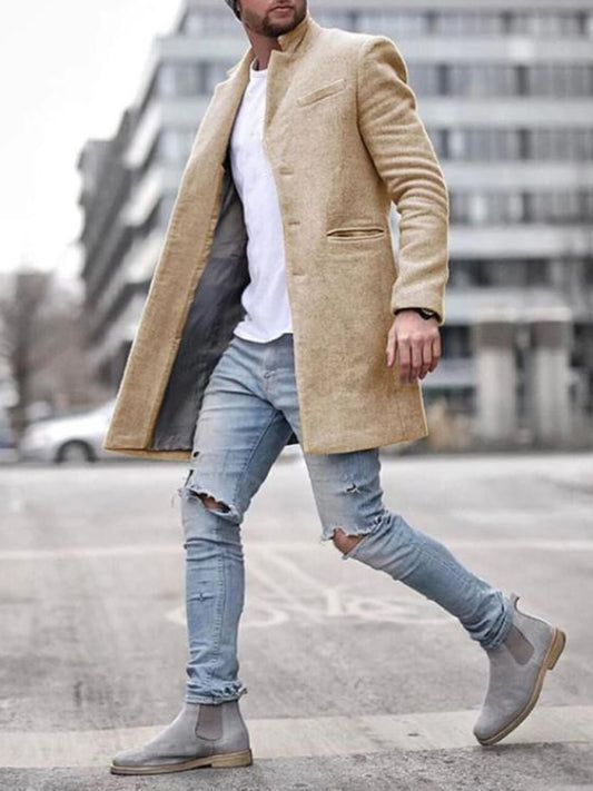 Woolen coat mid-length
