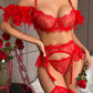 Feather Contrast Lingerie Set