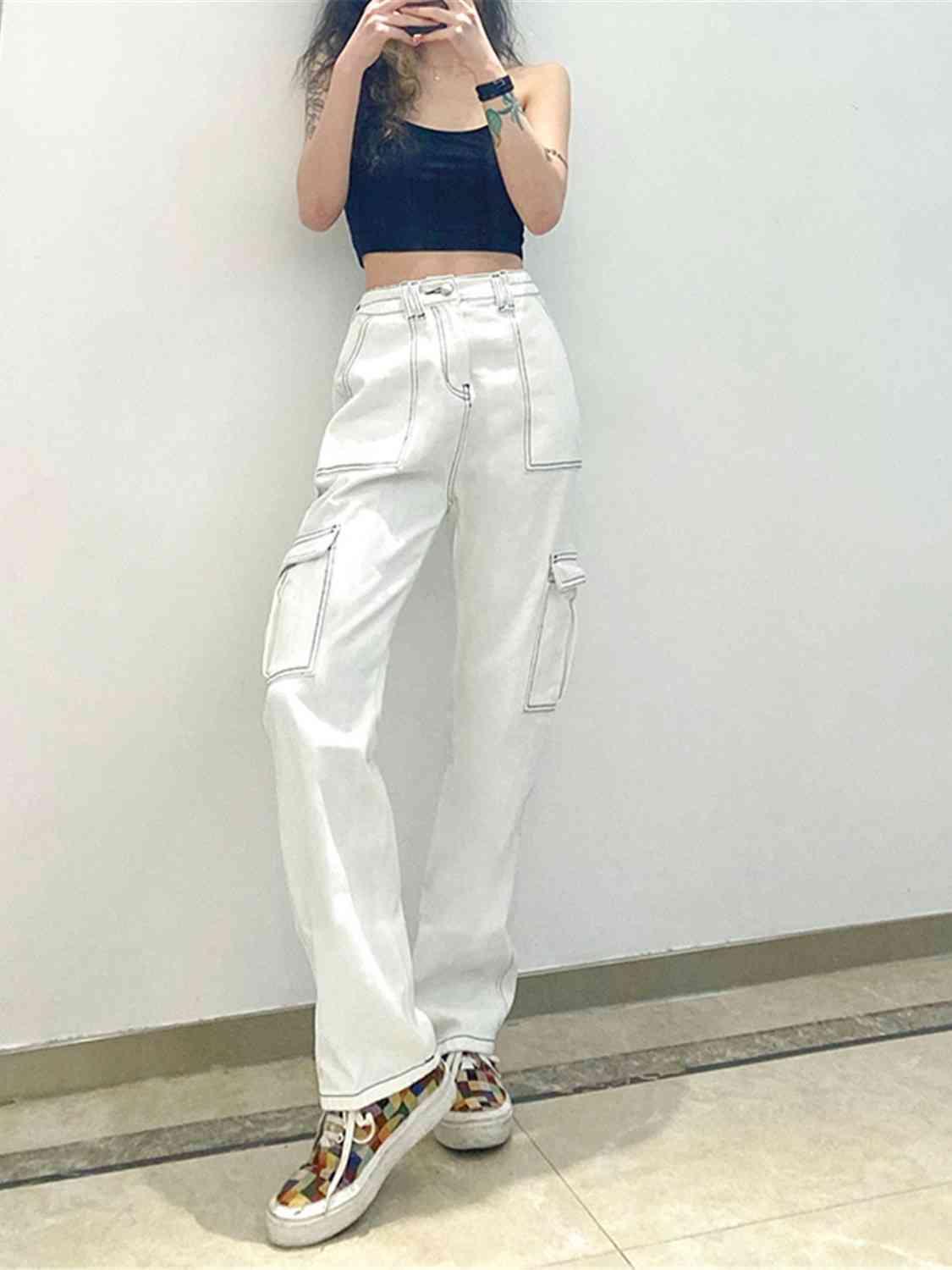 Straight Jeans with Pockets - NawdeX