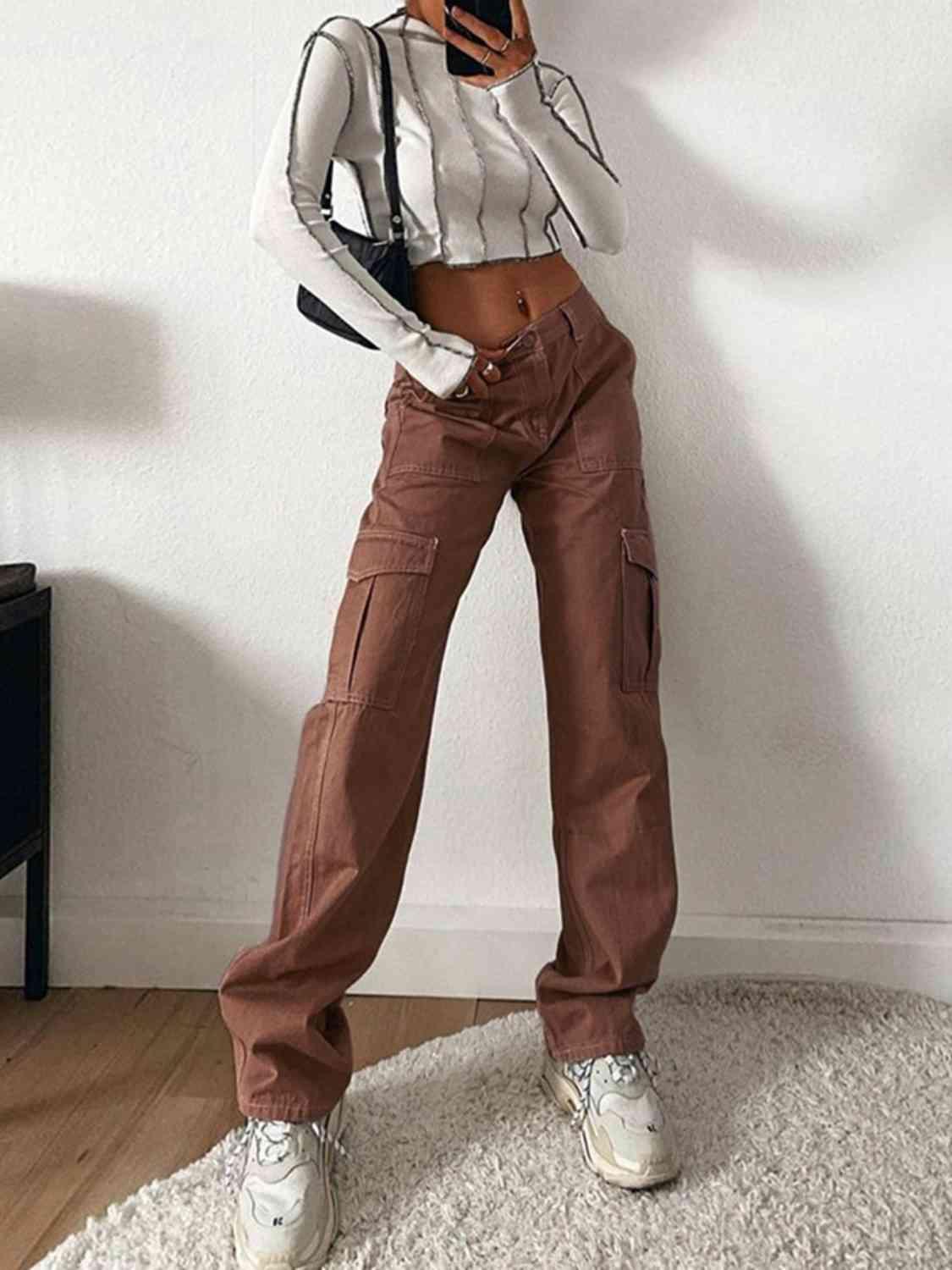 Straight Jeans with Pockets - NawdeX